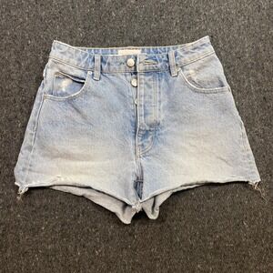 Rolla's Vintage Women Size 26 Light Wash Original Short High Rise Cut-Off Denim